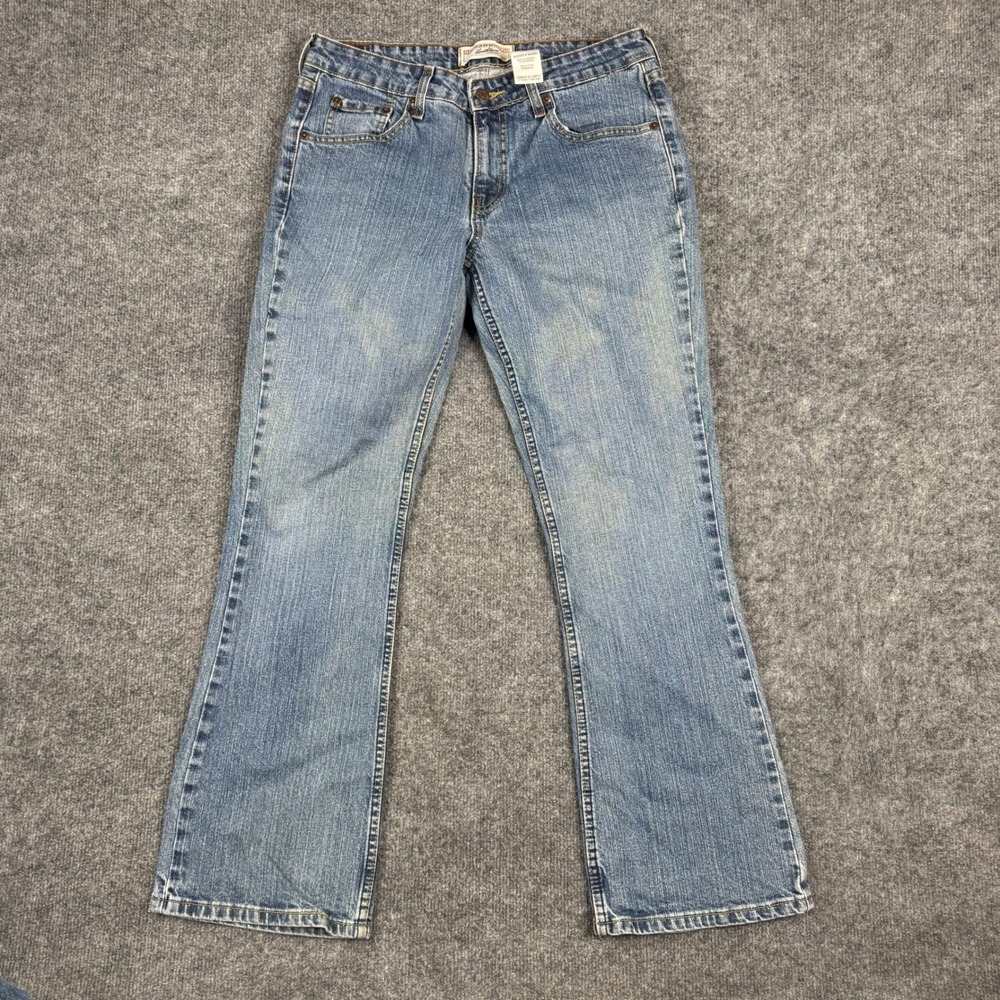Levi Strauss Jeans Womens Size 8 Short Blue Low Rise Bootcut Stretch Denim